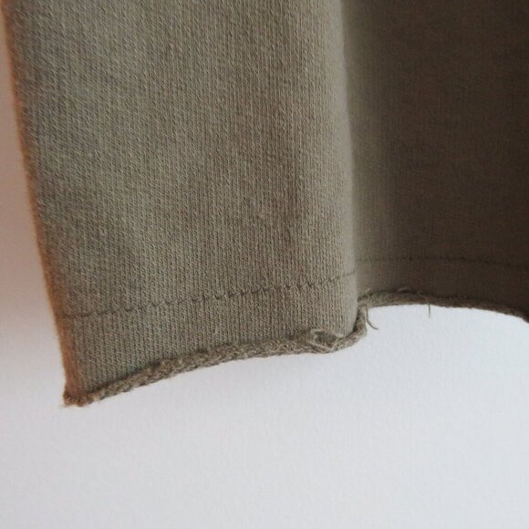 ACACIA Dublin Pant in Moss Green Cotton Raw Hem Casual Travel Vacation - Size S - Picture 9 of 16